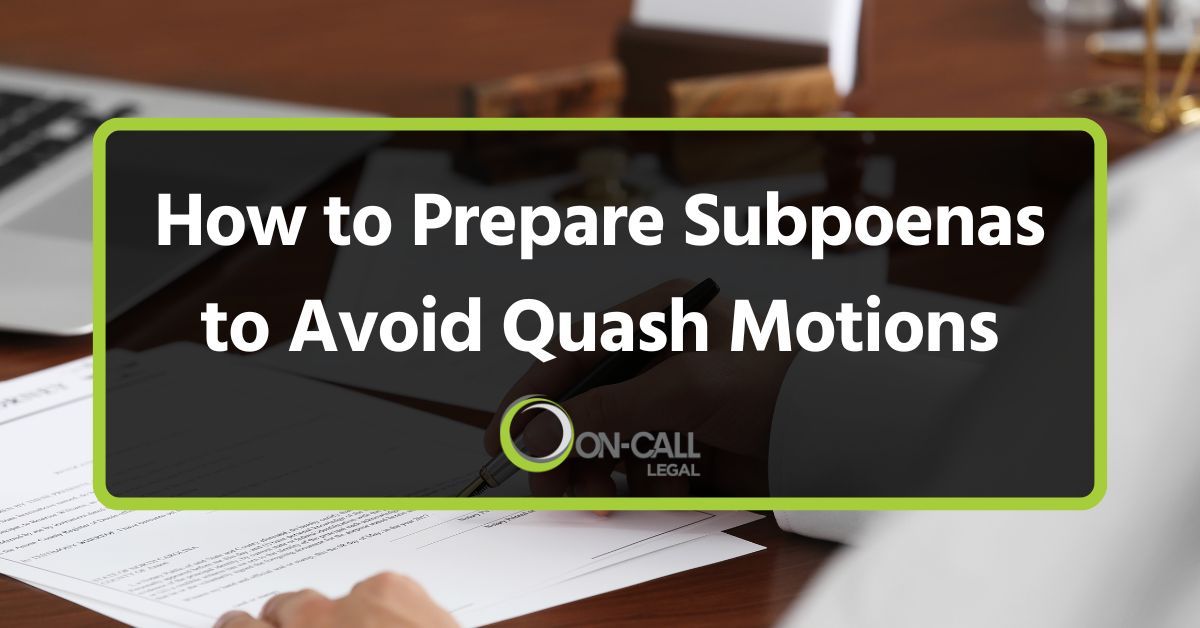 Motion to Quash a Subpoena