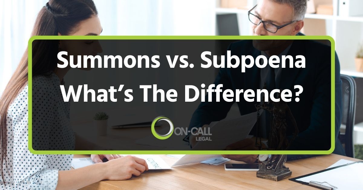 Summons vs. Subpoena: What’s The Difference?